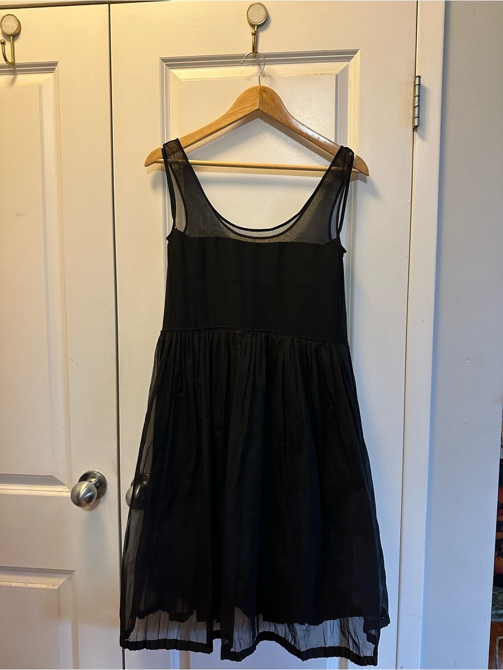 Narciso Rodriguez Black Silk Blend Tulle Dress IT 38 XS S Made in Italy